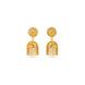 Gold Plated Traditional Filigree Flower Jhumka Earrings