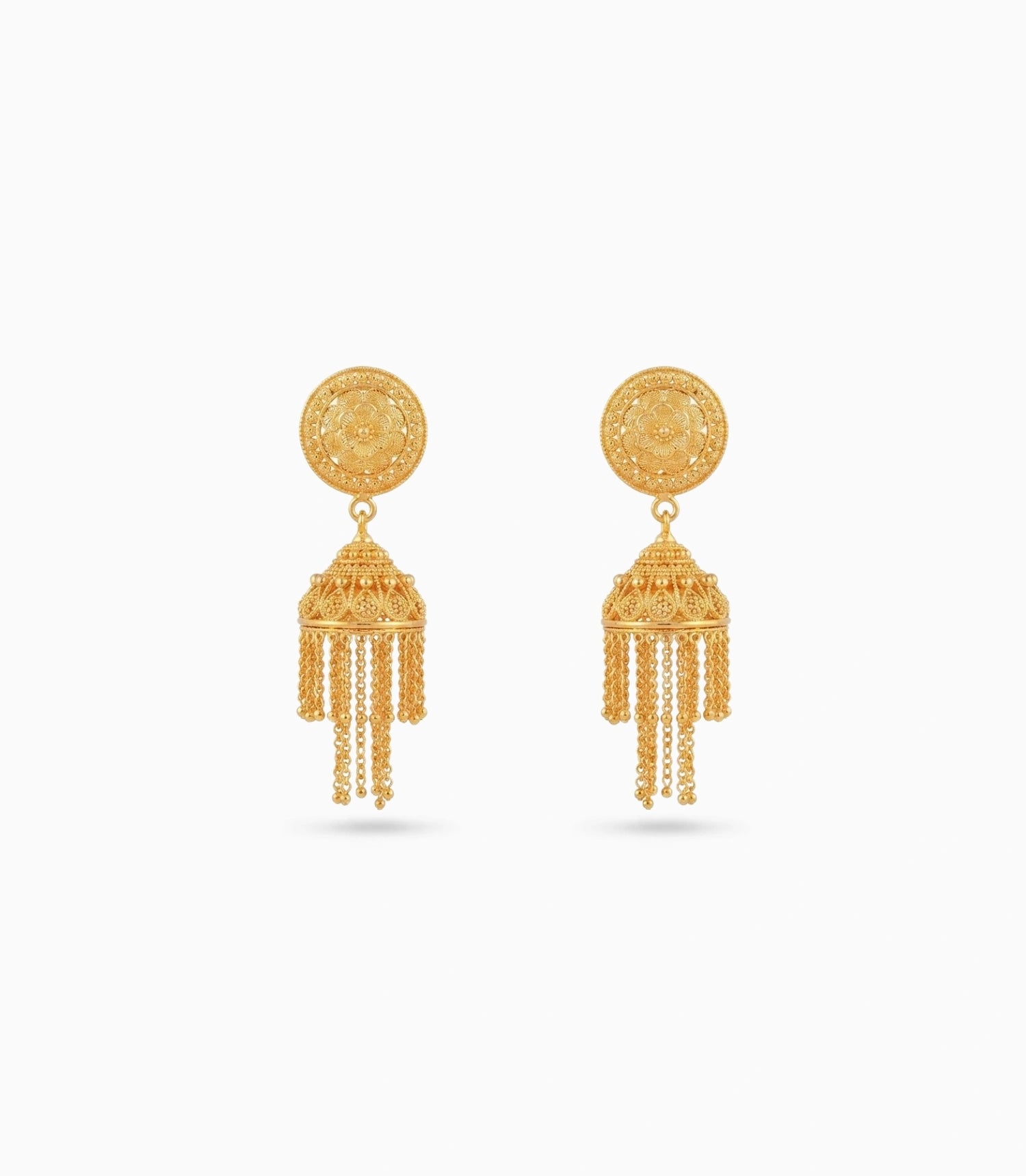 Gold Plated Ethnic Deluxe Jhumka Earrings