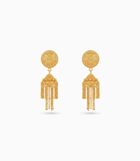 Gold Plated Ethnic Deluxe Jhumka Earrings
