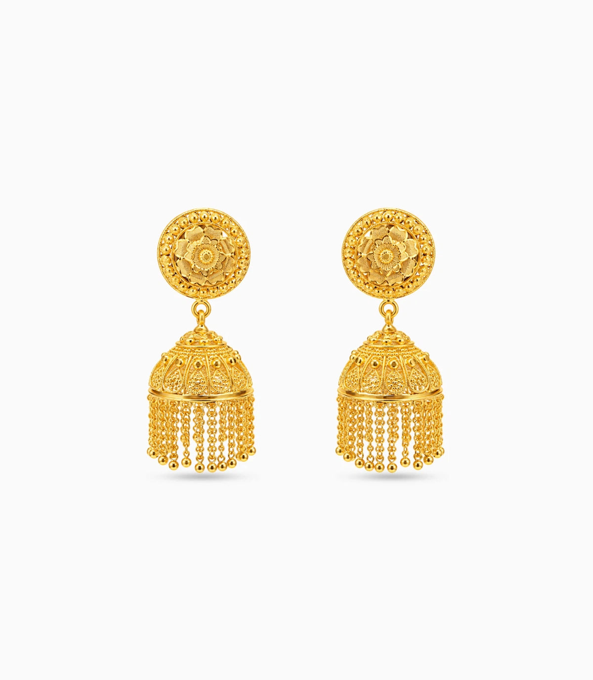 Gold Plated Ethnic Deluxe Jhumka Earrings