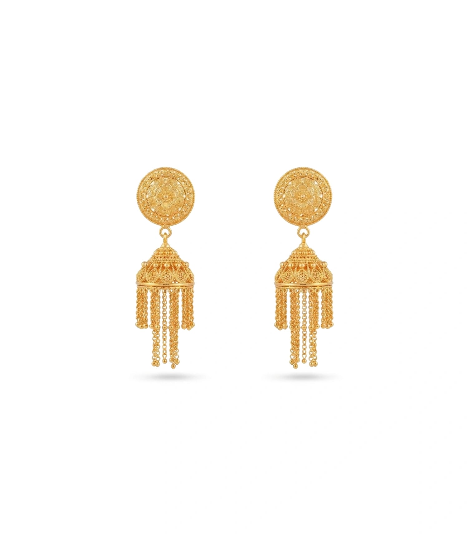 Gold Plated Ethnic Deluxe Jhumka Earrings