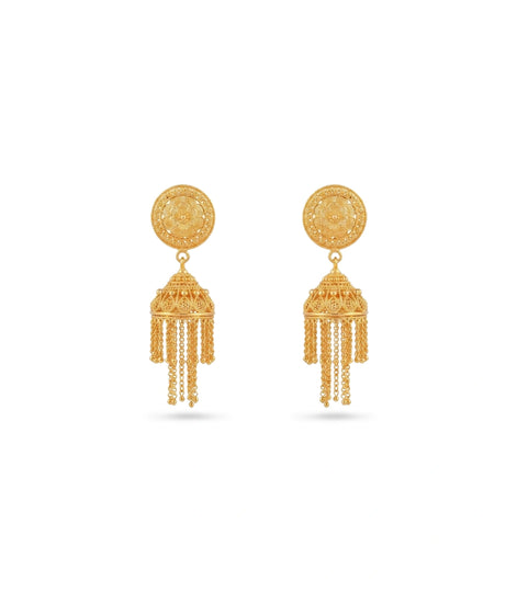 Gold Plated Ethnic Deluxe Jhumka Earrings