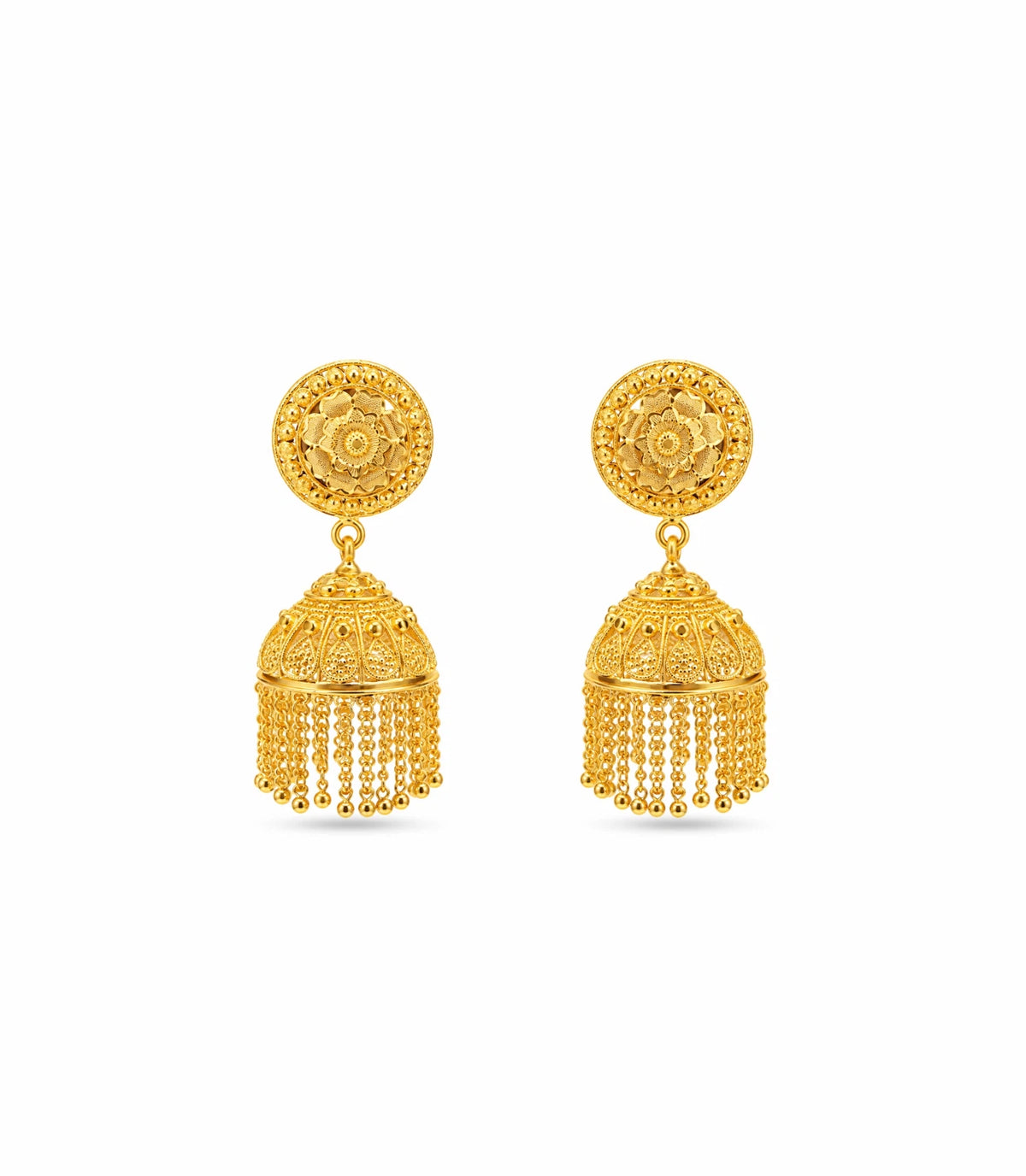 Gold Plated Ethnic Deluxe Jhumka Earrings