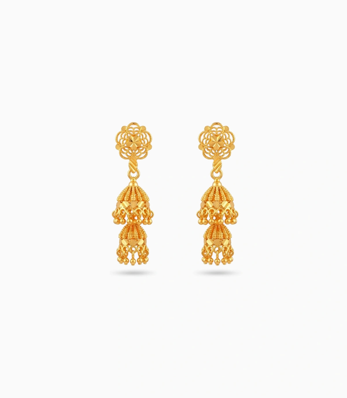Gold Plated Ethnic Handcrafted Jhumka Earrings