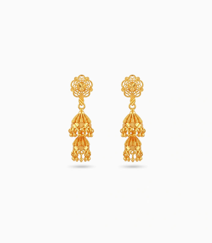 Gold Plated Ethnic Handcrafted Jhumka Earrings
