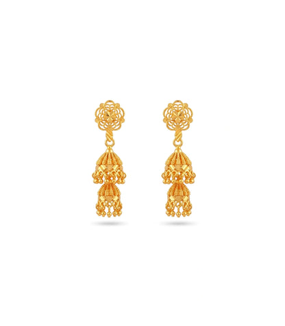Gold Plated Ethnic Handcrafted Jhumka Earrings