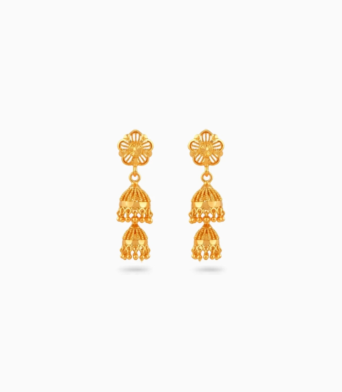 Gold Plated Ethnic Polished Jhumka Earrings