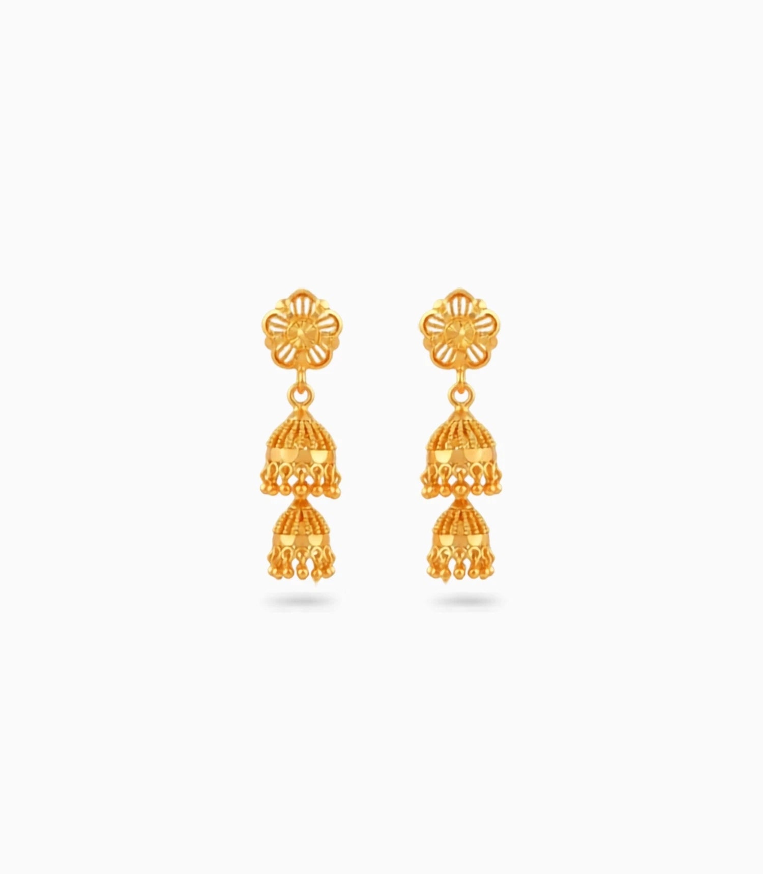 Gold Plated Ethnic Polished Jhumka Earrings