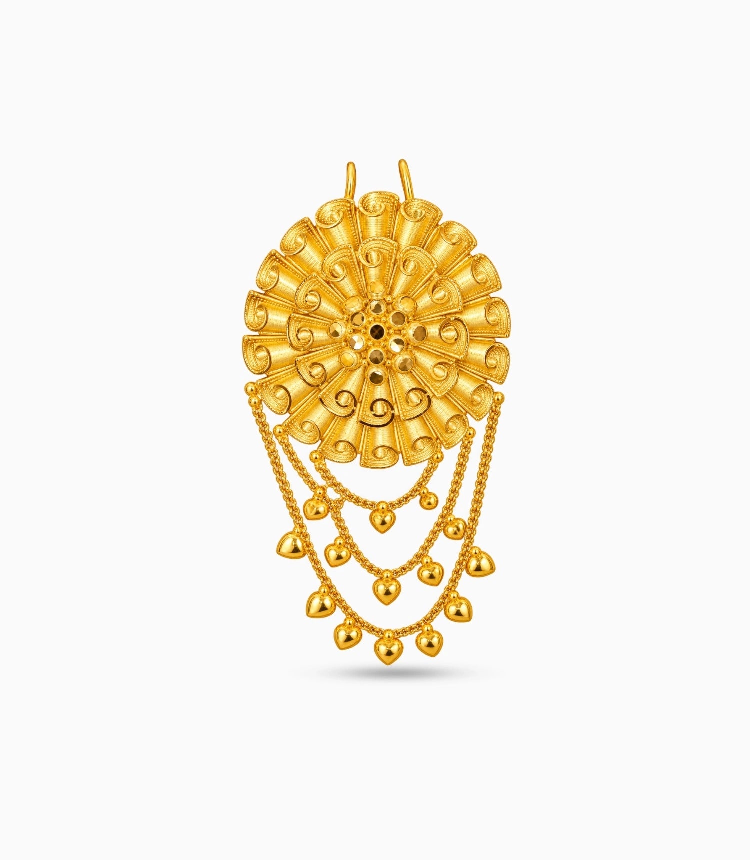 Gold Plated Ethinic Hair Brooch