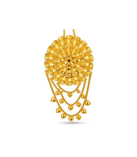 Gold Plated Ethinic Hair Brooch