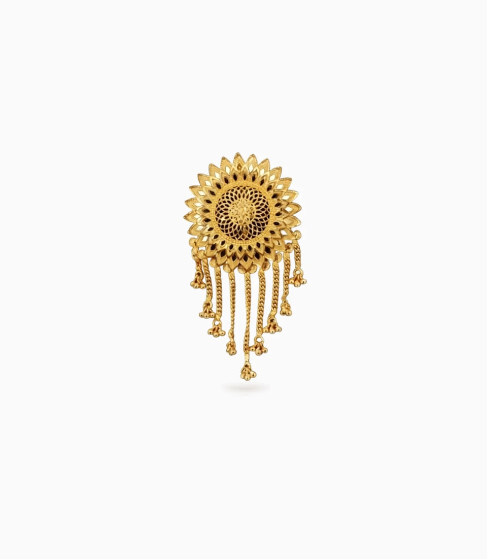 Gold Plated Graceful Hair Brooch