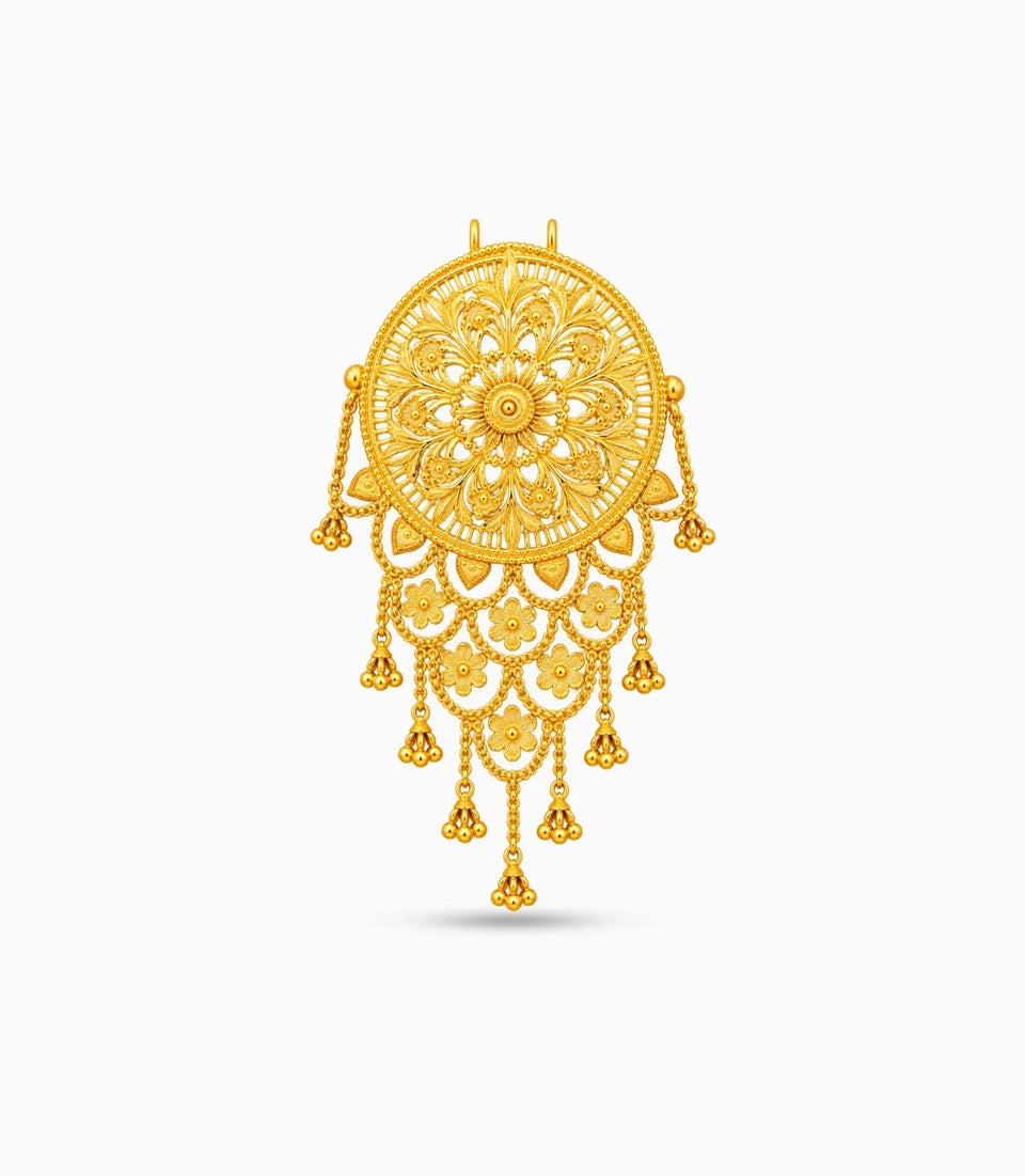 Gold Plated Traditional Hair Brooch