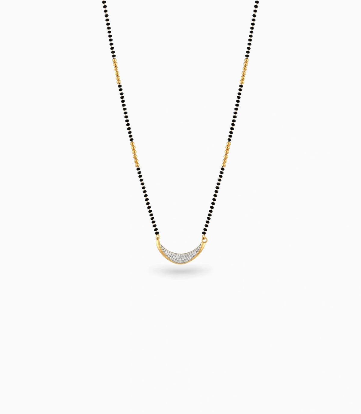 Gold Plated CZ Curved Mangalsutra