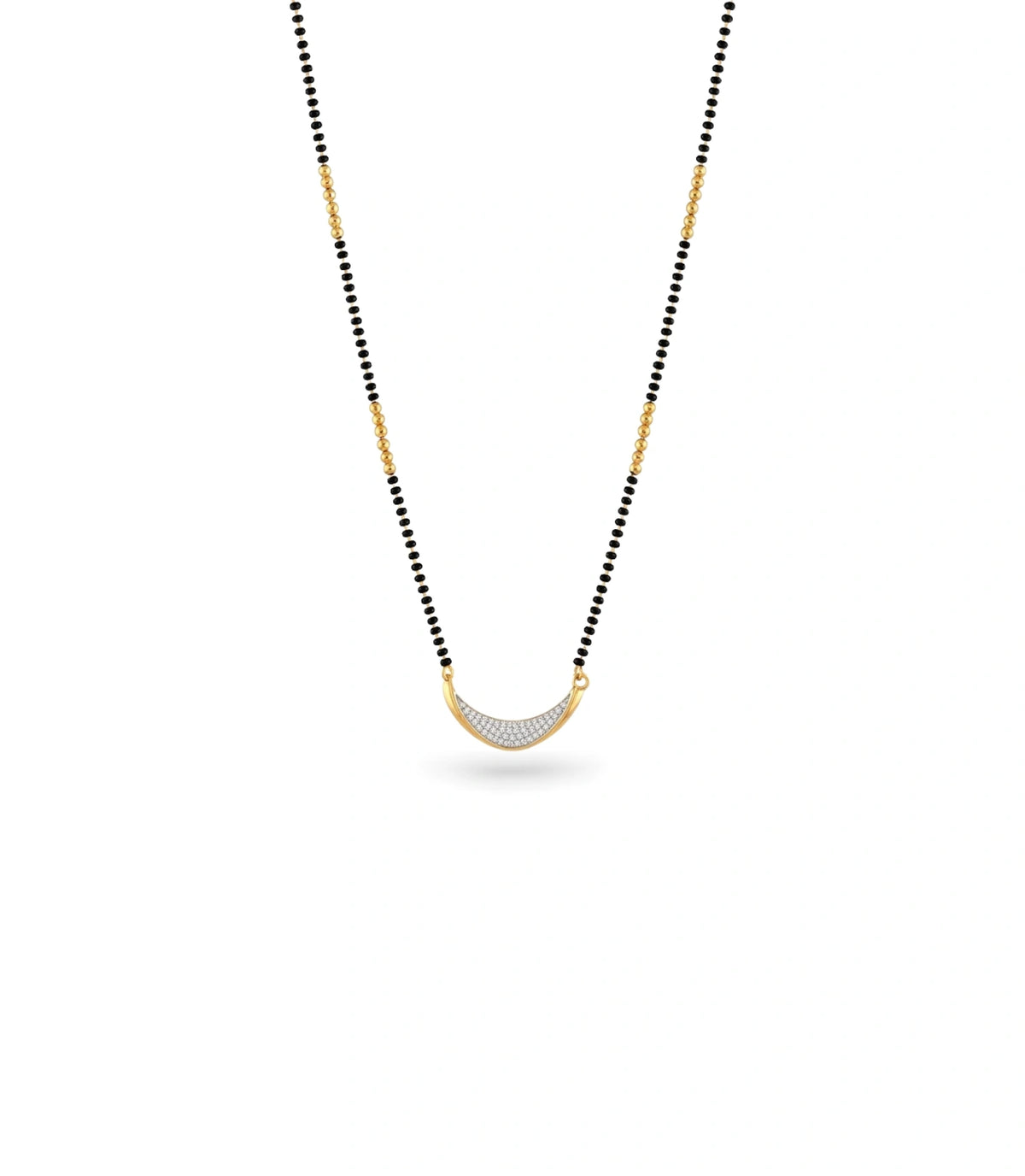 Gold Plated CZ Curved Mangalsutra