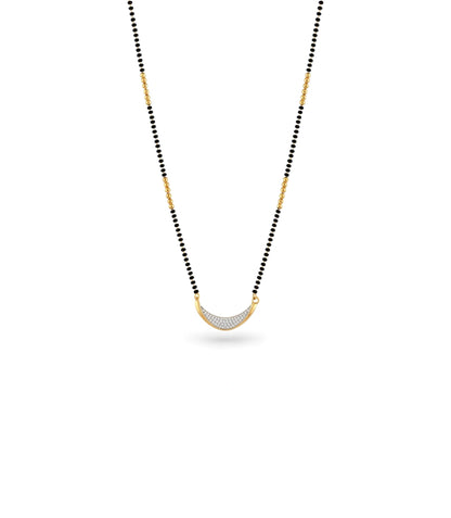 Gold Plated CZ Curved Mangalsutra