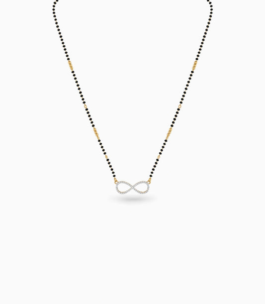 Gold Plated CZ Infinity Bonding Mangalsutra