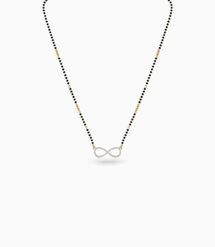 Gold Plated CZ Infinity Bonding Mangalsutra