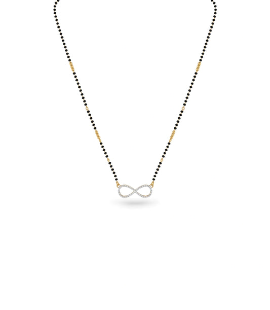 Gold Plated CZ Infinity Bonding Mangalsutra