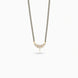Gold Plated CZ Crescent Leaf Mangalsutra