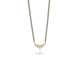 Gold Plated CZ Crescent Leaf Mangalsutra