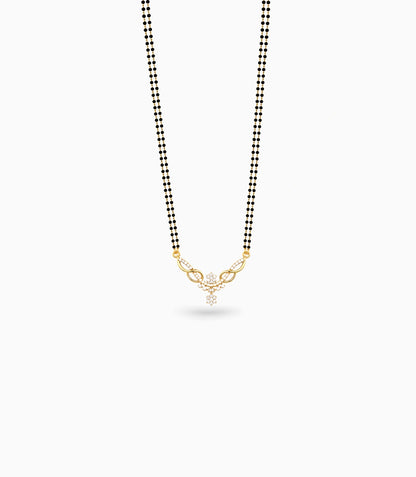 Gold Plated CZ Infinity Twist Mangalsutra