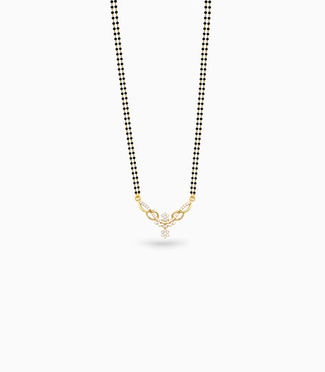 Gold Plated CZ Infinity Twist Mangalsutra