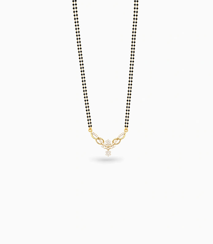 Gold Plated CZ Infinity Twist Mangalsutra