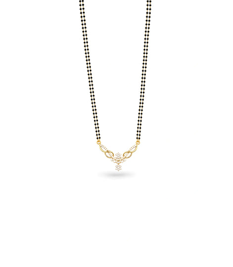 Gold Plated CZ Infinity Twist Mangalsutra