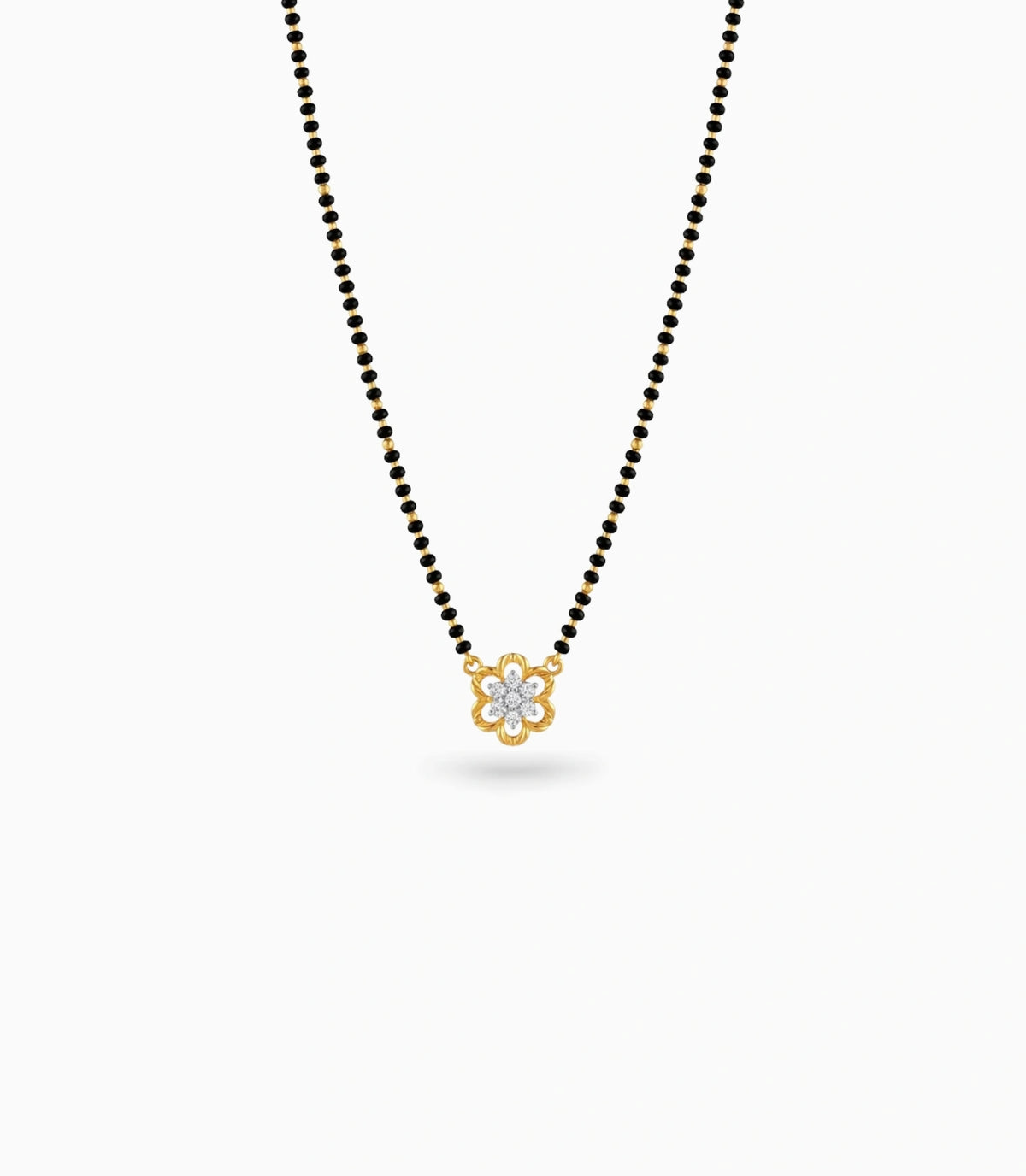 Gold Plated CZ Floral Mangalsutra
