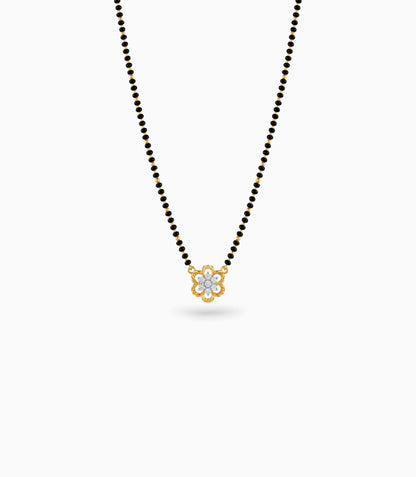 Gold Plated CZ Floral Mangalsutra