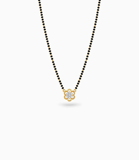 Gold Plated CZ Floral Mangalsutra