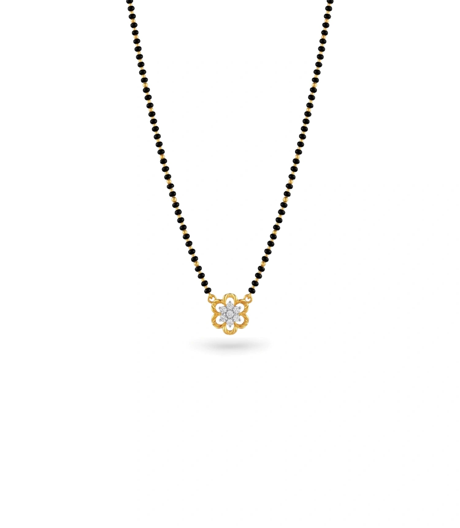 Gold Plated CZ Floral Mangalsutra
