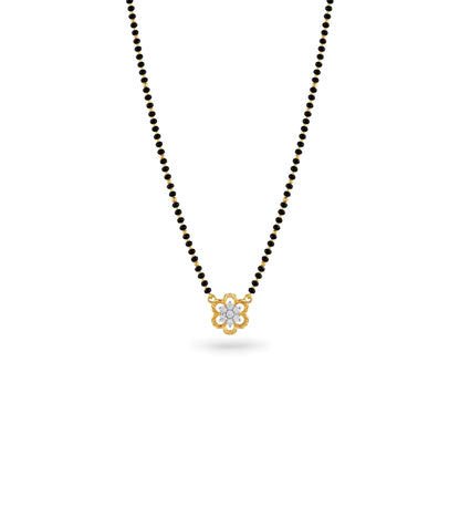 Gold Plated CZ Floral Mangalsutra