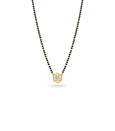 Gold Plated CZ Floral Mangalsutra