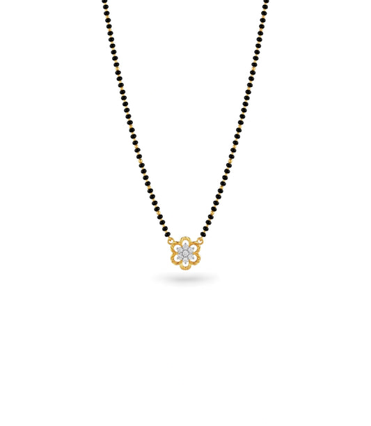 Gold Plated CZ Floral Mangalsutra