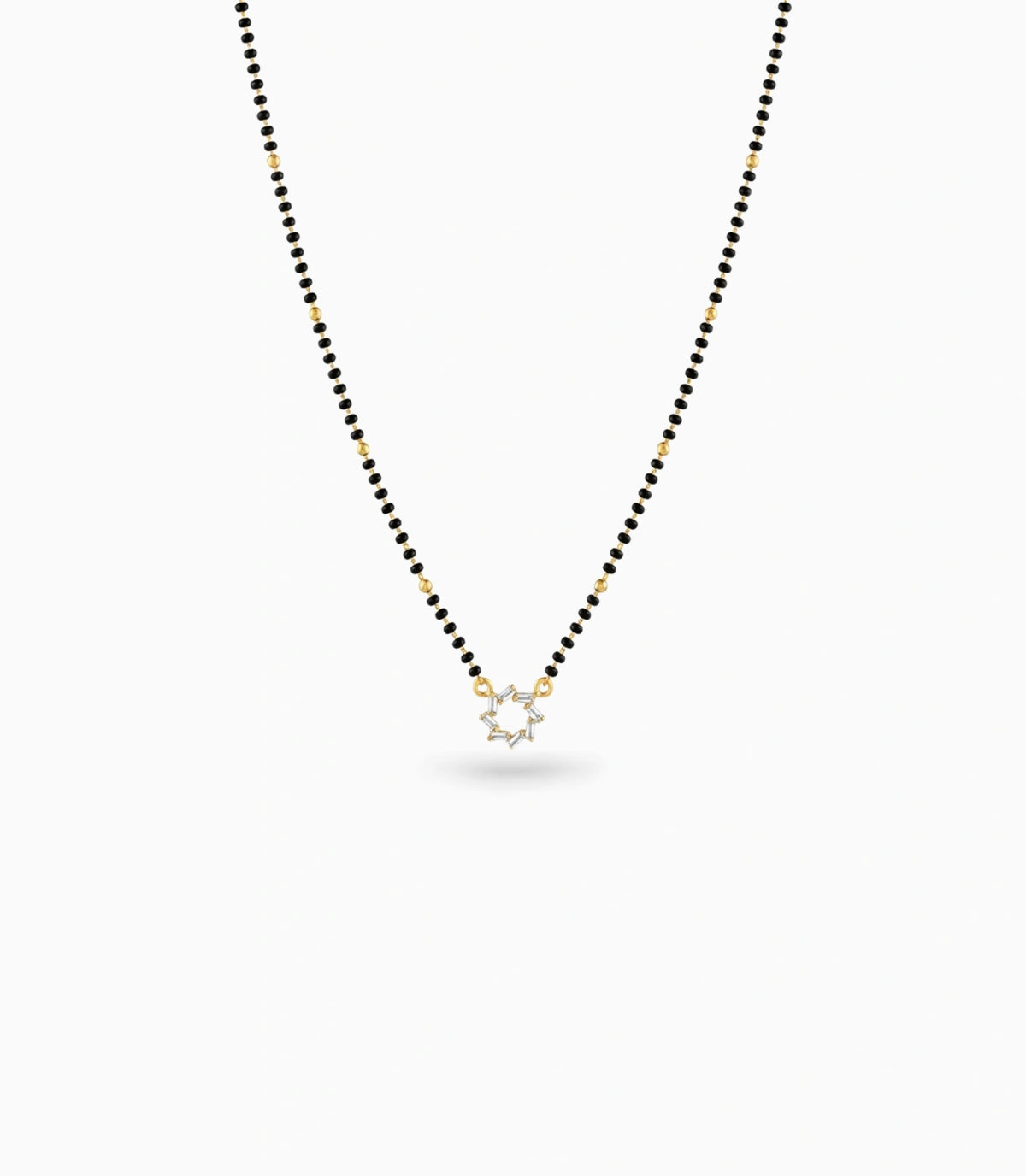 Gold Plated CZ Starburst Mangalsutra