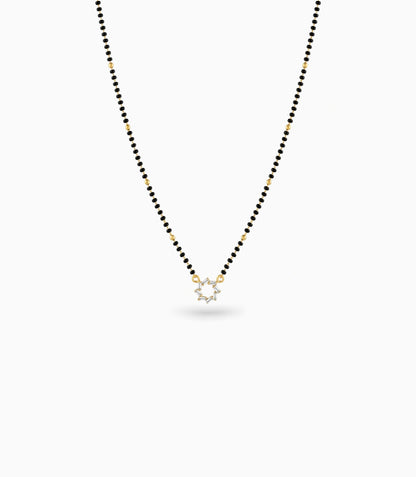 Gold Plated CZ Starburst Mangalsutra