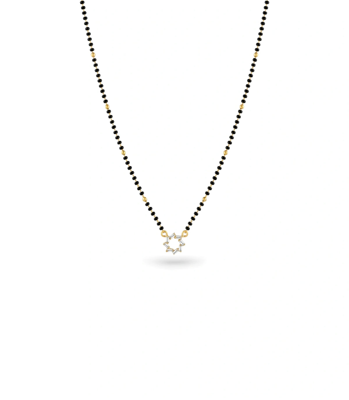 Gold Plated CZ Starburst Mangalsutra