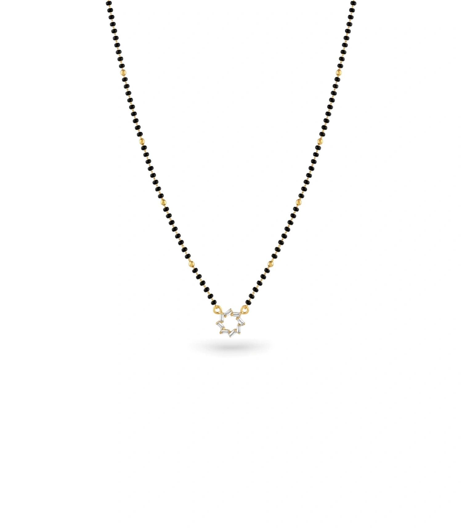 Gold Plated CZ Starburst Mangalsutra