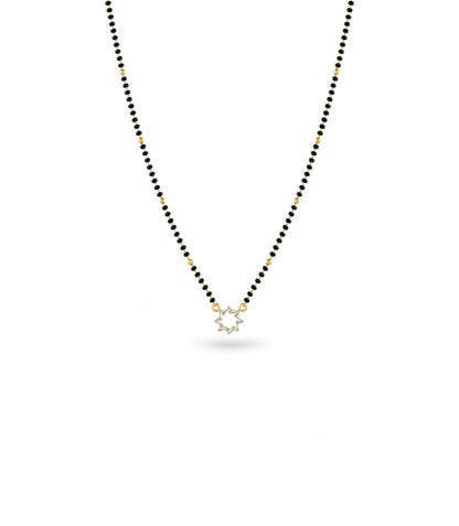 Gold Plated CZ Starburst Mangalsutra