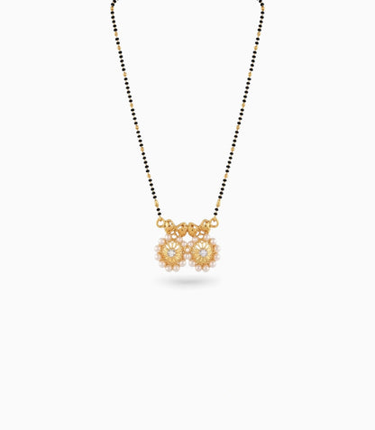 Gold Plated CZ Dual Circle Mangalsutra
