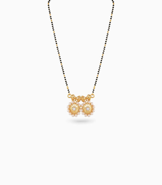 Gold Plated CZ Dual Circle Mangalsutra
