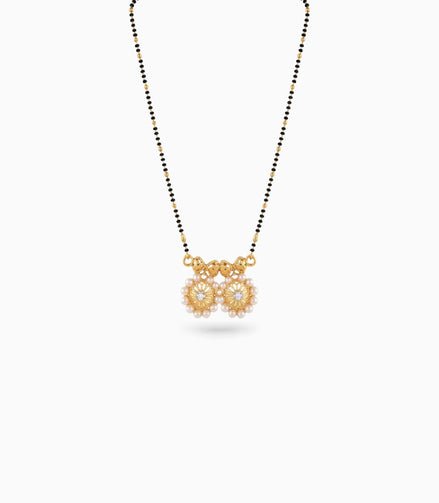 Gold Plated CZ Dual Circle Mangalsutra