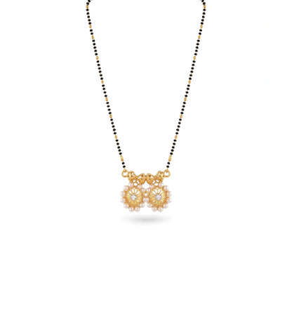 Gold Plated CZ Dual Circle Mangalsutra