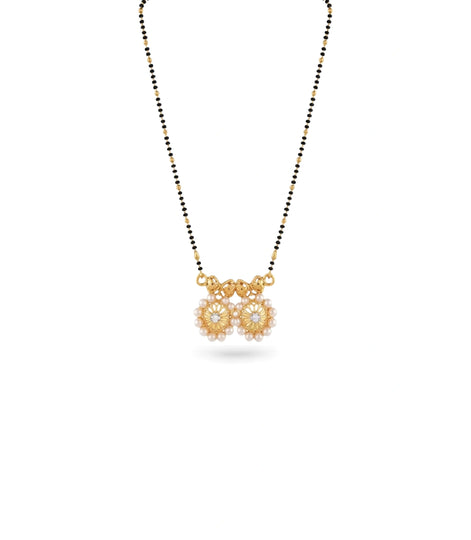 Gold Plated CZ Dual Circle Mangalsutra