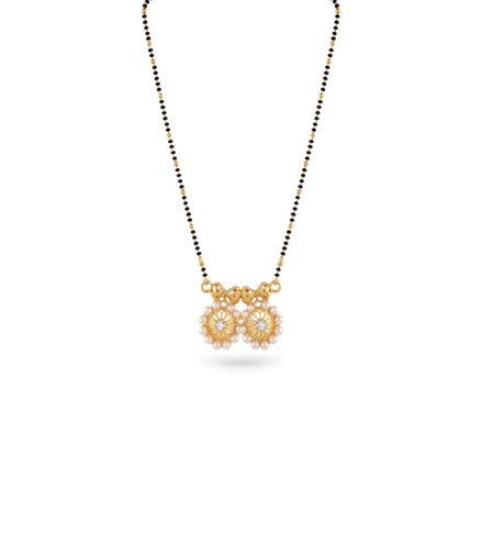 Gold Plated CZ Dual Circle Mangalsutra