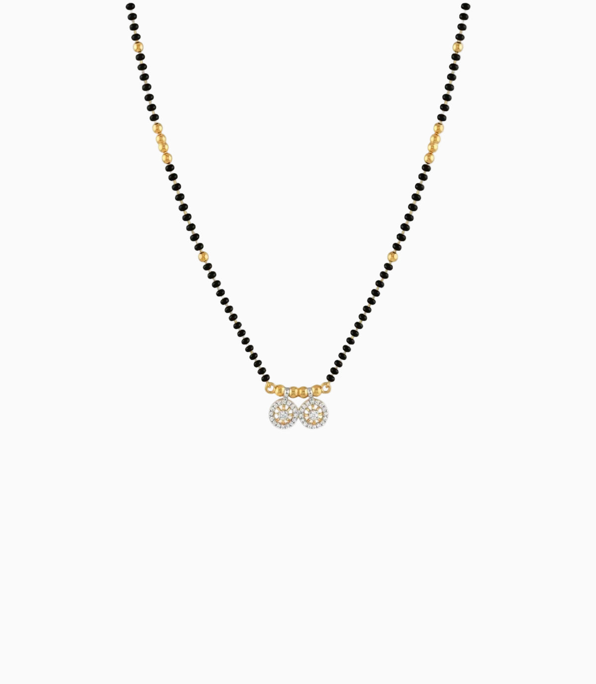 Gold Plated CZ Dual Solitaire Mangalsutra
