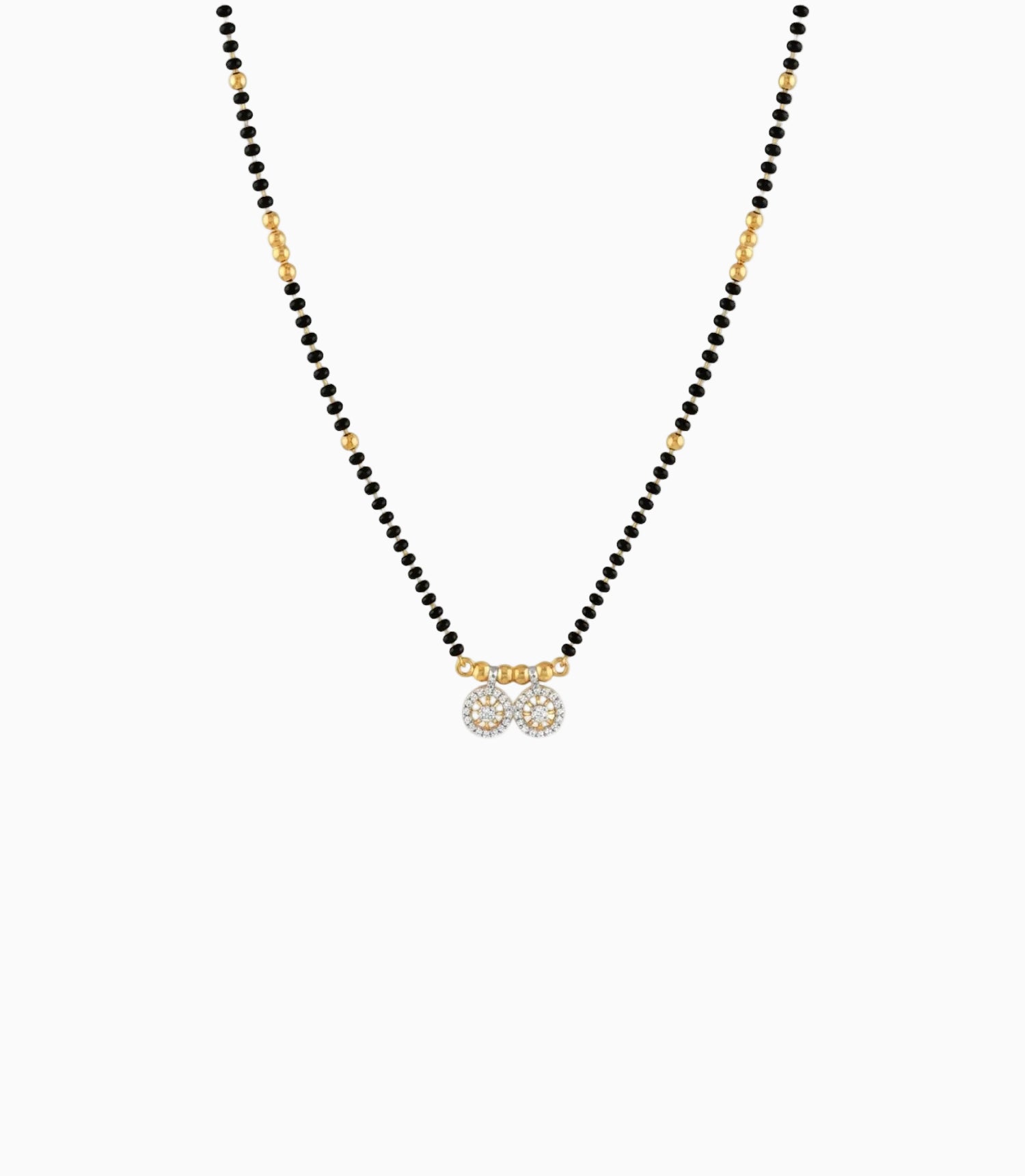 Gold Plated CZ Dual Solitaire Mangalsutra