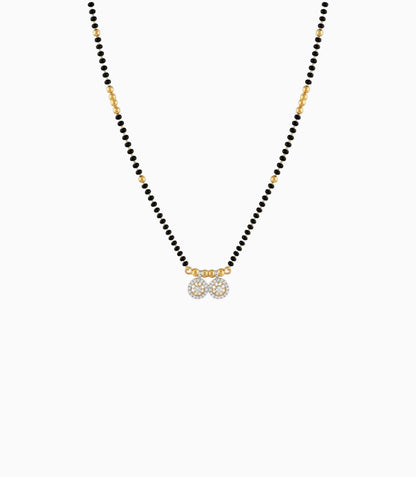 Gold Plated CZ Dual Solitaire Mangalsutra