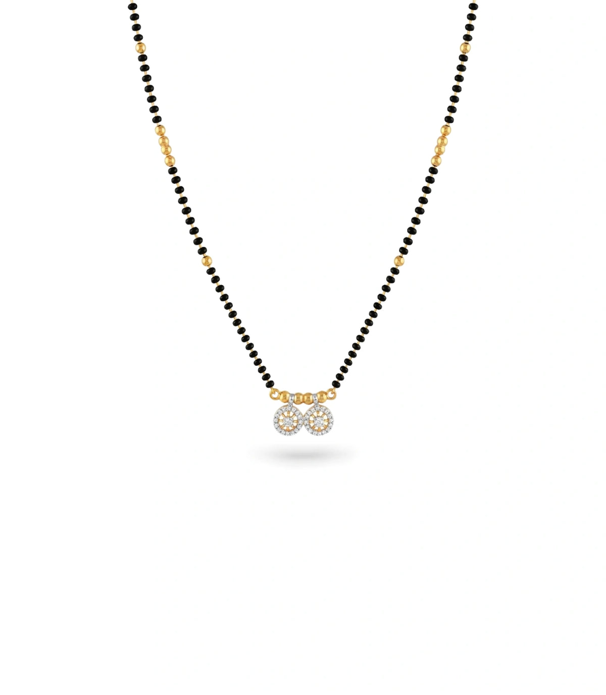 Gold Plated CZ Dual Solitaire Mangalsutra